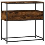 vidaXL Konzolový stolík dymový dub 75x40x75 cm kompozitné drevo – Obrázok 8