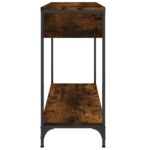 vidaXL Konzolový stolík dymový dub 100x34,5x75 cm kompozitné drevo – Obrázok 7