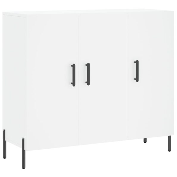 vidaXL Komoda biela 90x34x80 cm kompozitné drevo – Obrázok 2