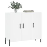 vidaXL Komoda biela 90x34x80 cm kompozitné drevo – Obrázok 3