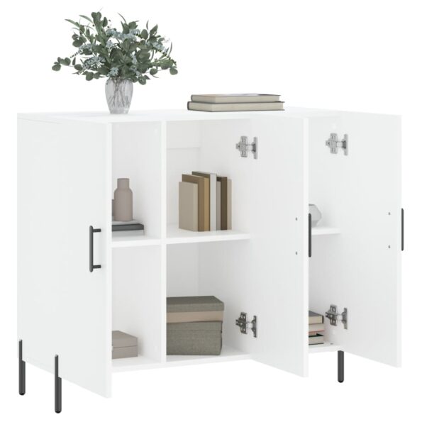 vidaXL Komoda biela 90x34x80 cm kompozitné drevo – Obrázok 4