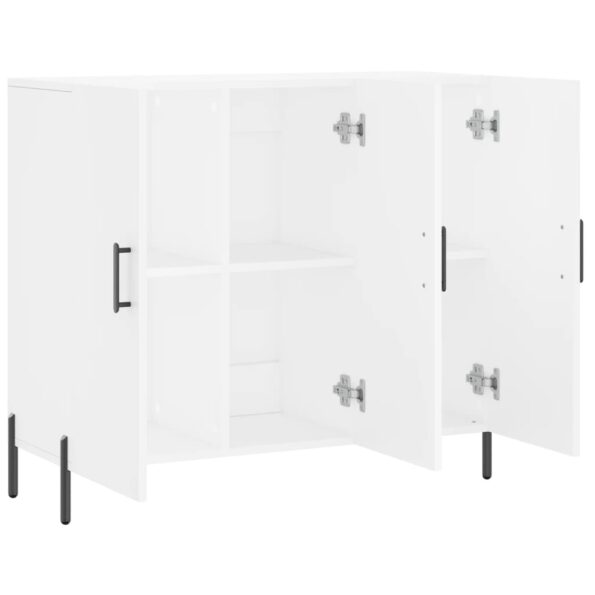 vidaXL Komoda biela 90x34x80 cm kompozitné drevo – Obrázok 5