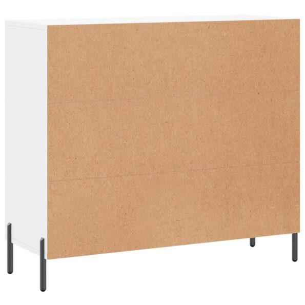 vidaXL Komoda biela 90x34x80 cm kompozitné drevo – Obrázok 8