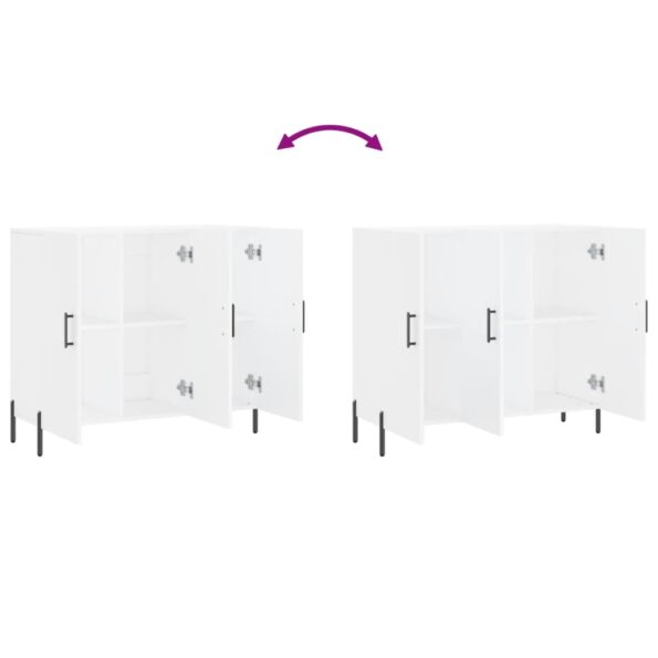 vidaXL Komoda biela 90x34x80 cm kompozitné drevo – Obrázok 9