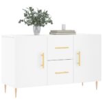 vidaXL Komoda, biela 100x36x60 cm, kompozitné drevo – Obrázok 3