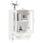 vidaXL Vysoká skrinka biela 69,5x31x115 cm kompozitné drevo – Obrázok 4