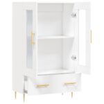 vidaXL Vysoká skrinka biela 69,5x31x115 cm kompozitné drevo – Obrázok 5