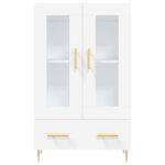 vidaXL Vysoká skrinka biela 69,5x31x115 cm kompozitné drevo – Obrázok 6