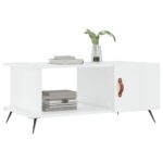 vidaXL Konferenčný stolík lesklý biely 90x50x40 cm spracované drevo – Obrázok 3