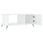 vidaXL Konferenčný stolík lesklý biely 90x50x40 cm spracované drevo – Obrázok 7