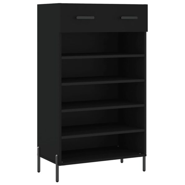 vidaXL Botník čierny 60x35x105 cm kompozitné drevo – Obrázok 2