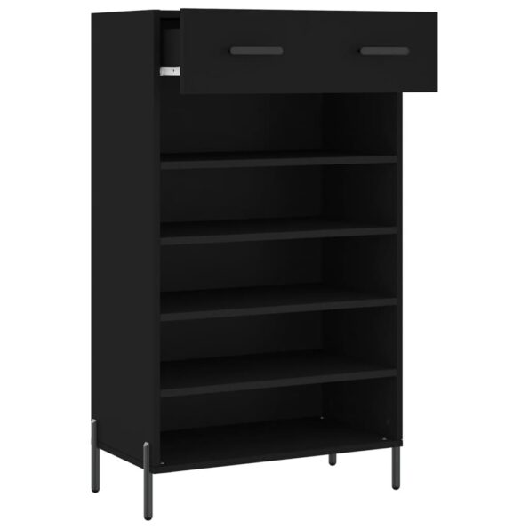 vidaXL Botník čierny 60x35x105 cm kompozitné drevo – Obrázok 5