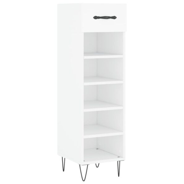 vidaXL Botník biely 30x35x105 cm kompozitné drevo – Obrázok 2