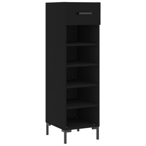 vidaXL Botník čierny 30x35x105 cm kompozitné drevo – Obrázok 2