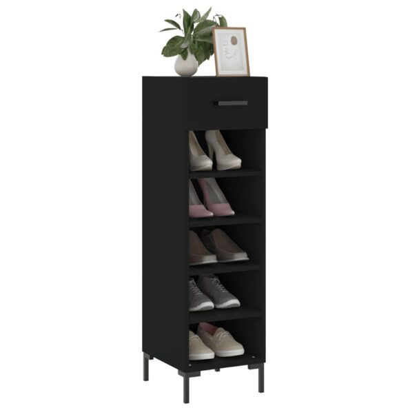 vidaXL Botník čierny 30x35x105 cm kompozitné drevo – Obrázok 3