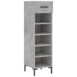 vidaXL Botník betónovo sivý 30x35x105 cm kompozitné drevo – Obrázok 2