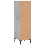 vidaXL Botník betónovo sivý 30x35x105 cm kompozitné drevo – Obrázok 8