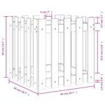 vidaXL Záhradný kvetináč s dizajnom plotu 50x50x50 cm masívna borovica – Obrázok 9