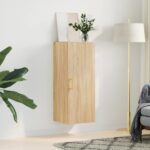 vidaXL Nástenná skrinka sivý dub sonoma 34,5x34x90 cm – Obrázok 3