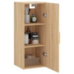 vidaXL Nástenná skrinka sivý dub sonoma 34,5x34x90 cm – Obrázok 5