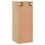vidaXL Nástenná skrinka sivý dub sonoma 34,5x34x90 cm – Obrázok 9
