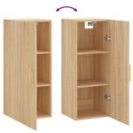 vidaXL Nástenná skrinka sivý dub sonoma 34,5x34x90 cm – Obrázok 10