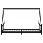 vidaXL Rám detskej postele čierny 80x200 cm masívna borovica – Obrázok 5