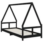 vidaXL Rám detskej postele čierny 80x200 cm masívna borovica – Obrázok 6