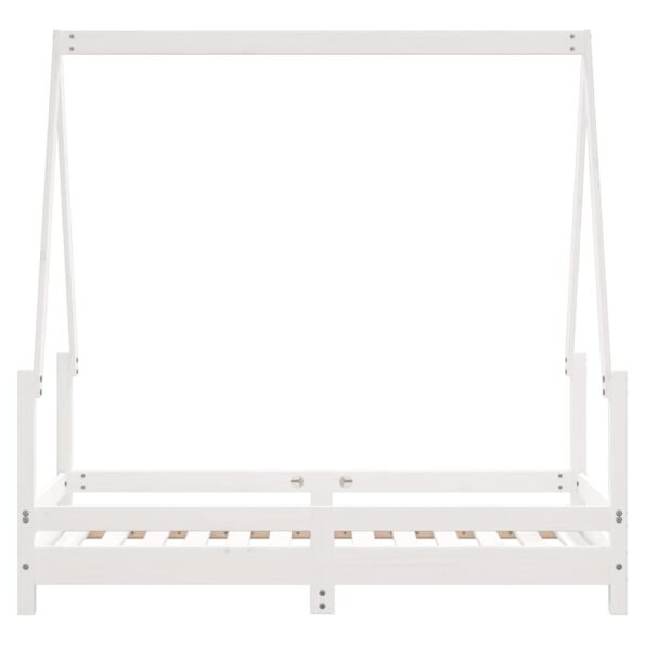 vidaXL Rám detskej postele biely 70x140 cm masívna borovica – Obrázok 5