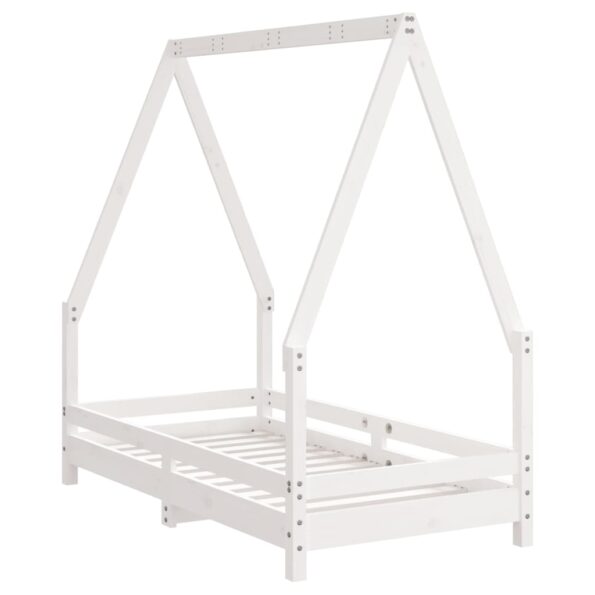 vidaXL Rám detskej postele biely 70x140 cm masívna borovica – Obrázok 6