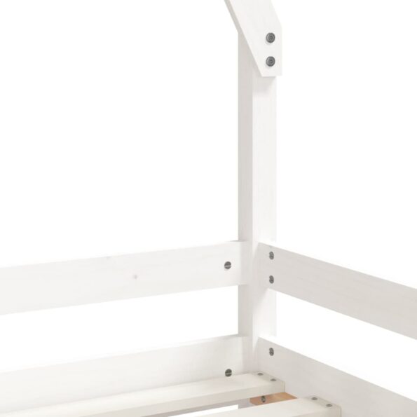 vidaXL Rám detskej postele biely 70x140 cm masívna borovica – Obrázok 7