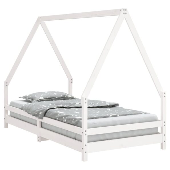 vidaXL Rám detskej postele biely 90x190 cm masívna borovica – Obrázok 2