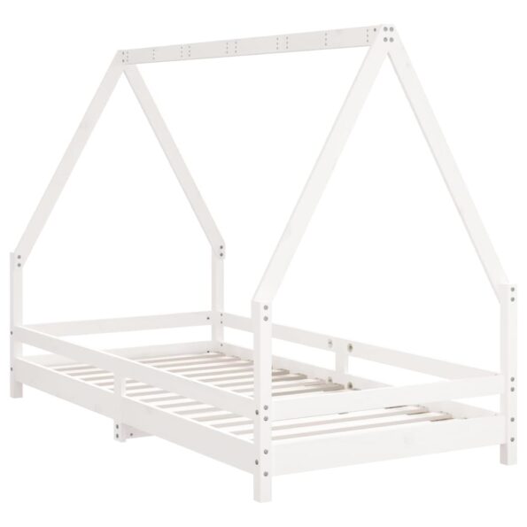 vidaXL Rám detskej postele biely 90x190 cm masívna borovica – Obrázok 3