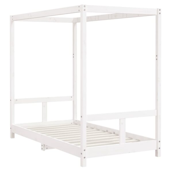 vidaXL Rám detskej postele biely 80x160 cm masívna borovica – Obrázok 3