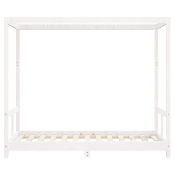 vidaXL Rám detskej postele biely 80x160 cm masívna borovica – Obrázok 4