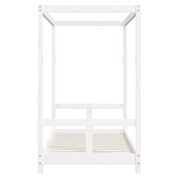 vidaXL Rám detskej postele biely 80x160 cm masívna borovica – Obrázok 5