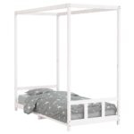 vidaXL Rám detskej postele biely 90x200 cm masívna borovica – Obrázok 2
