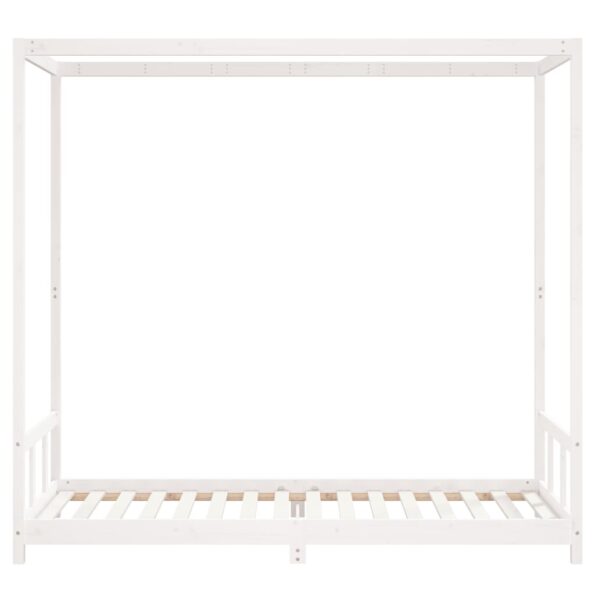 vidaXL Rám detskej postele biely 90x200 cm masívna borovica – Obrázok 4