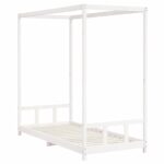 vidaXL Rám detskej postele biely 90x200 cm masívna borovica – Obrázok 6