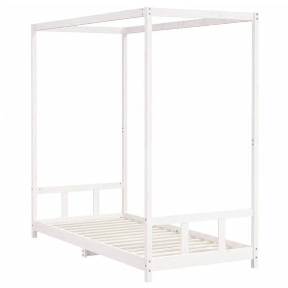 vidaXL Rám detskej postele biely 90x200 cm masívna borovica – Obrázok 6