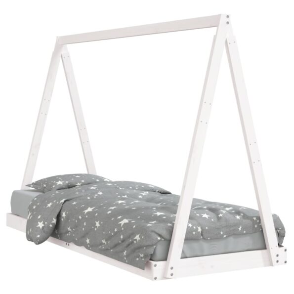 vidaXL Rám detskej postele biely 80x200 cm masívna borovica – Obrázok 2