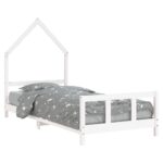vidaXL Rám detskej postele biely 90x200 cm masívna borovica – Obrázok 2