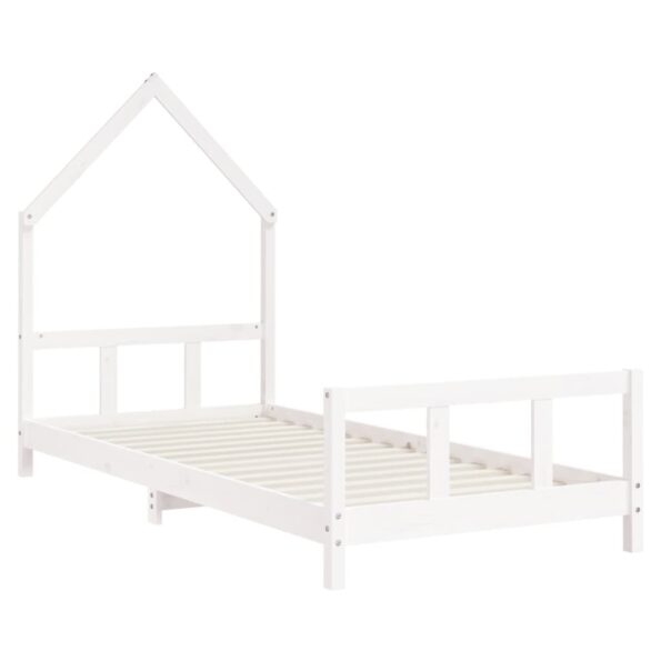 vidaXL Rám detskej postele biely 90x200 cm masívna borovica – Obrázok 3