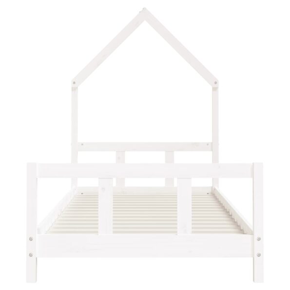vidaXL Rám detskej postele biely 90x200 cm masívna borovica – Obrázok 4