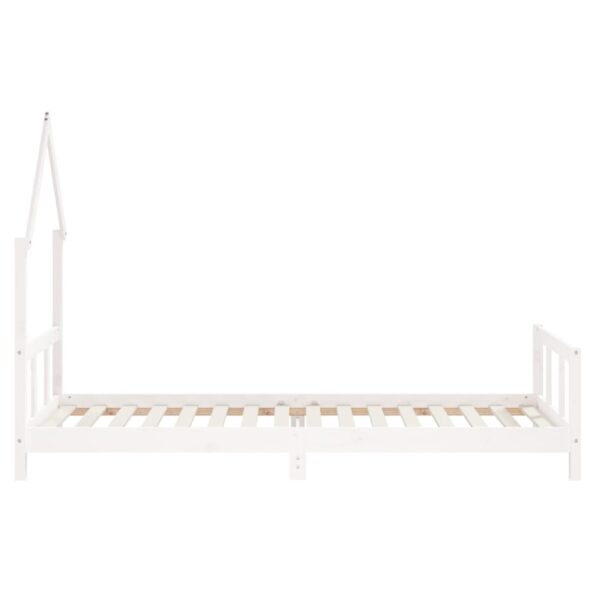 vidaXL Rám detskej postele biely 90x200 cm masívna borovica – Obrázok 5