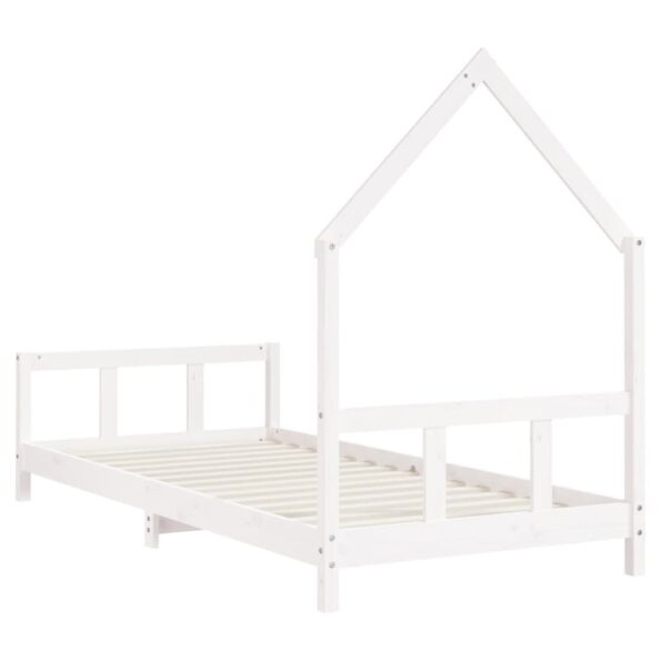 vidaXL Rám detskej postele biely 90x200 cm masívna borovica – Obrázok 6