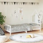 vidaXL Rám detskej postele biely 90x200 cm masívna borovica