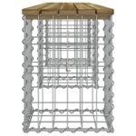 vidaXL Záhradná lavička gabiónový dizajn 203x31x42 cm impreg. borovica – Obrázok 4