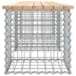 vidaXL Záhradná lavička gabiónový dizajn 203x44x42 cm masívna borovica – Obrázok 4