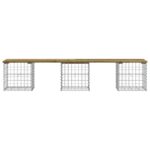 vidaXL Záhradná lavička gabiónový dizajn 203x44x42 cm impreg. borovica – Obrázok 3